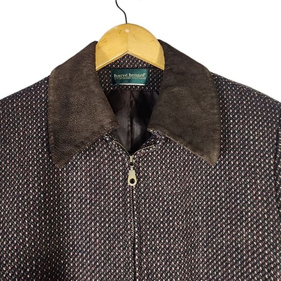 Vintage Bernard Holtzman Brown Houndstooth 100% Wool Jacket - Picture 9 of 9